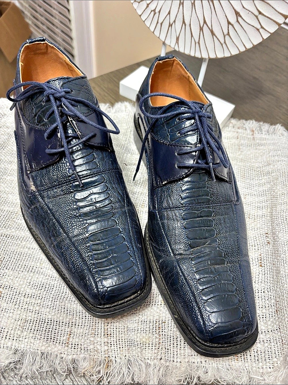 Antonio Cerrelli Wings Men's Wingtip Oxfords Blue US 9.5